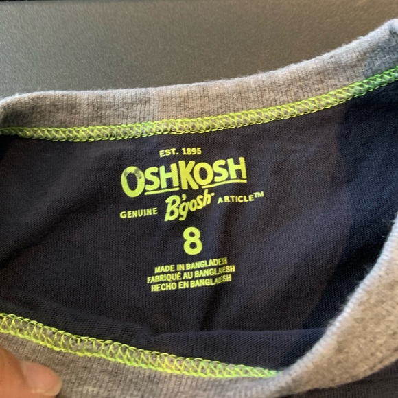 Osh Kosh Baseball  Home Run King All Star Baseball Long Sleeve Shirt Size 8 Boys - Picture 5 of 8